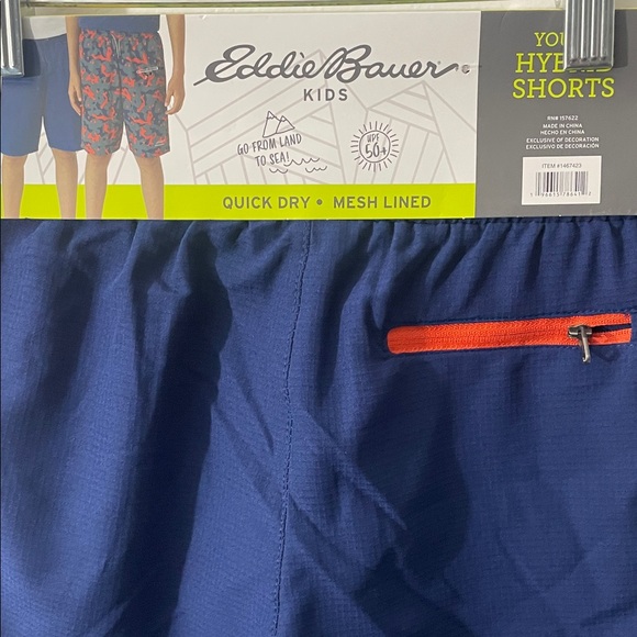 Eddie Bauer Kids Youth 2Pack Hybrid Shorts S-7/8 Multicolor /Z5 - Picture 4 of 10